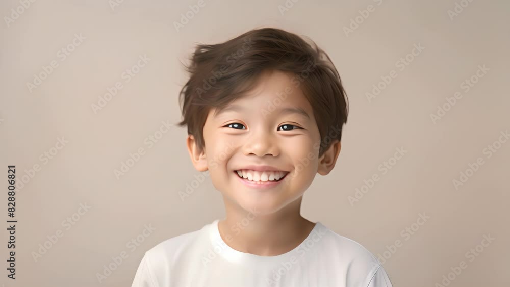 Uncontained Happiness: Asian Kid Overflowing with Joy Uncontained Happiness: Asian Kid Overflowing with Joy