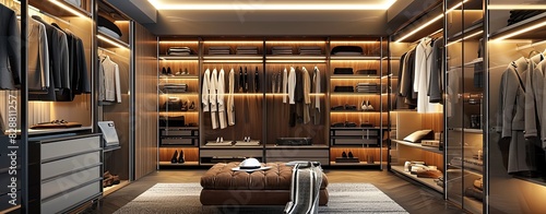 Modern luxury dressing room photo