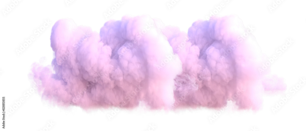 Realistic pink cloud on transparent background Realistic pink cloud on transparent background
