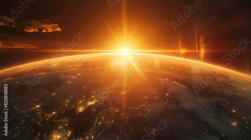 Watching the sunrise over the earth from space