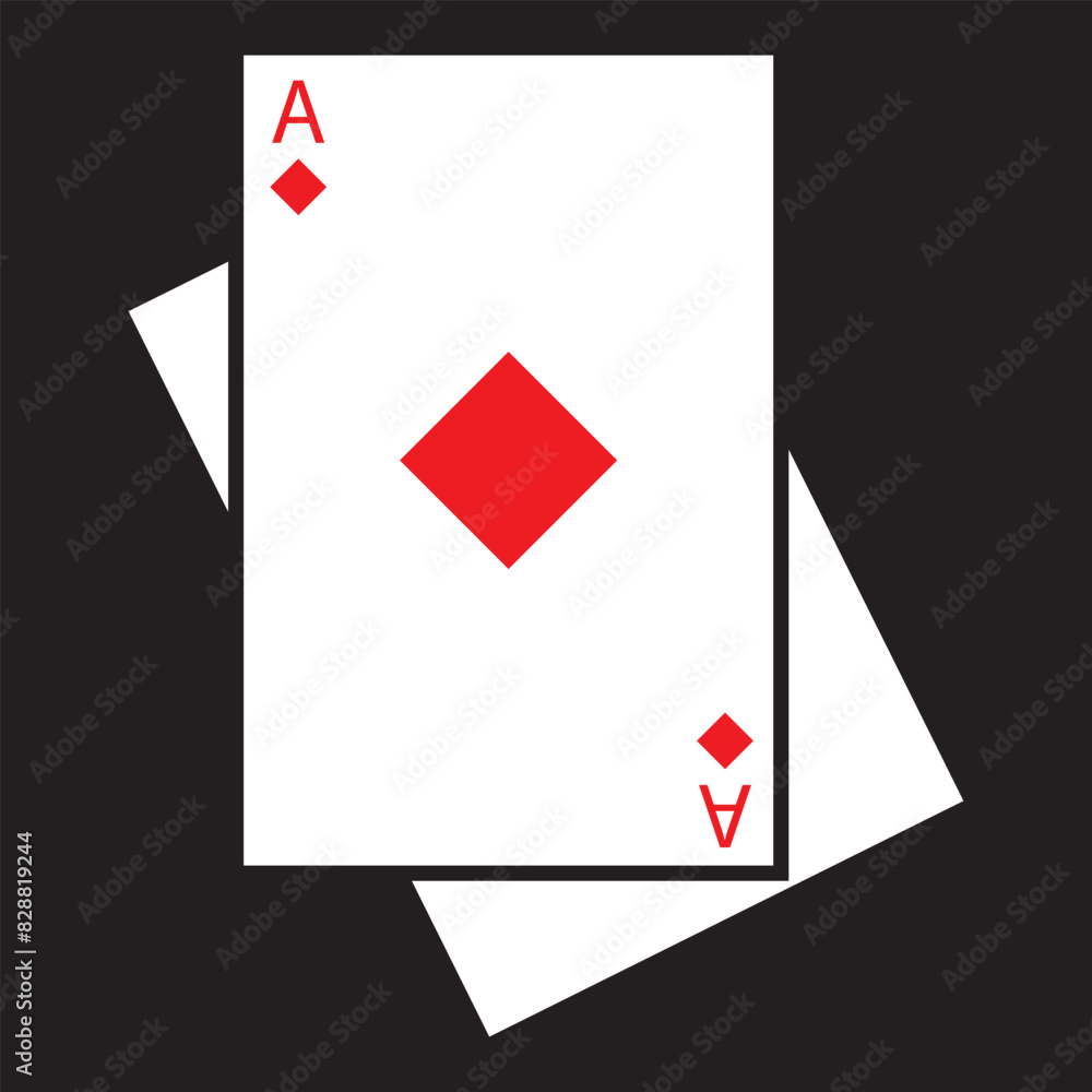 Obraz premium Set of vector playing card suit icon on a black background. vector illustration. 