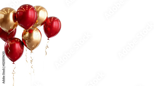 color balloons isolated on white