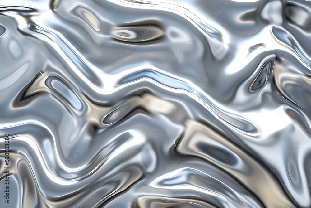 Abstract silver background with wavy lines. Chromomorphism concept. Abstract silver background with wavy lines. Chromomorphism concept.