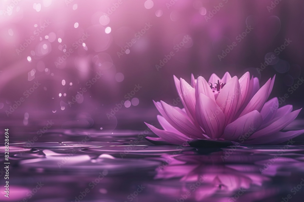 Obraz premium Lotus flowers on pink and purple background sparkle.