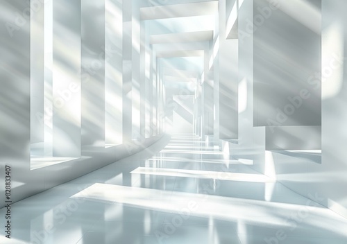 Modern White Corridor Design