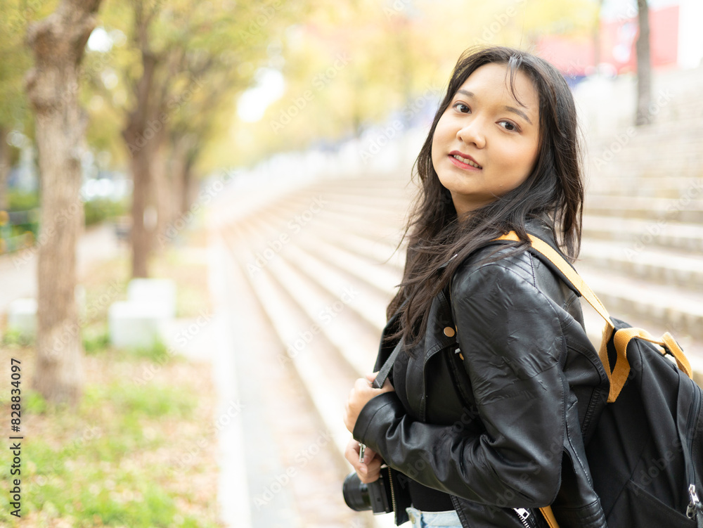 lifestyle Beautiful young girl tourist in Osaka Japan. lifestyle Beautiful young girl tourist in Osaka Japan.