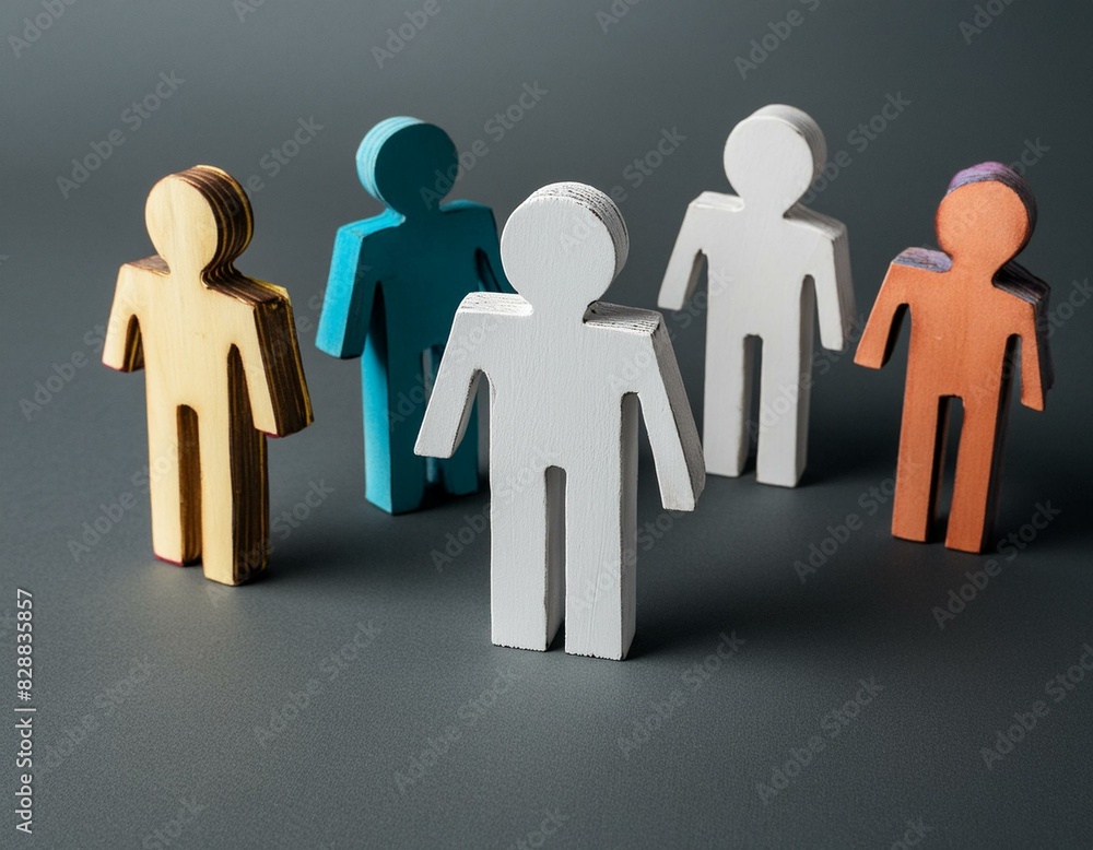 3d abstract colorful human figures on isolated grey background 3d abstract colorful human figures on isolated grey background