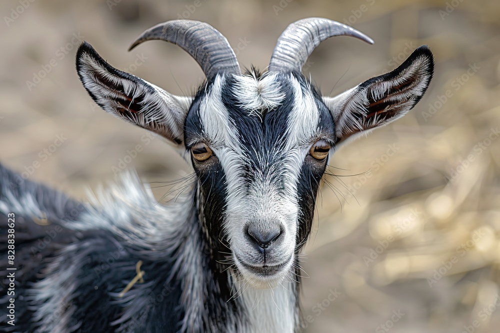 African pygmy goat portrait on farm nature and wildlife. African pygmy goat portrait on farm nature and wildlife.