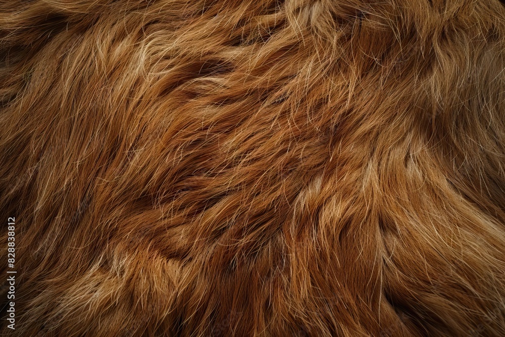 Fototapeta premium Close up of genuine light brown goat fur texture.