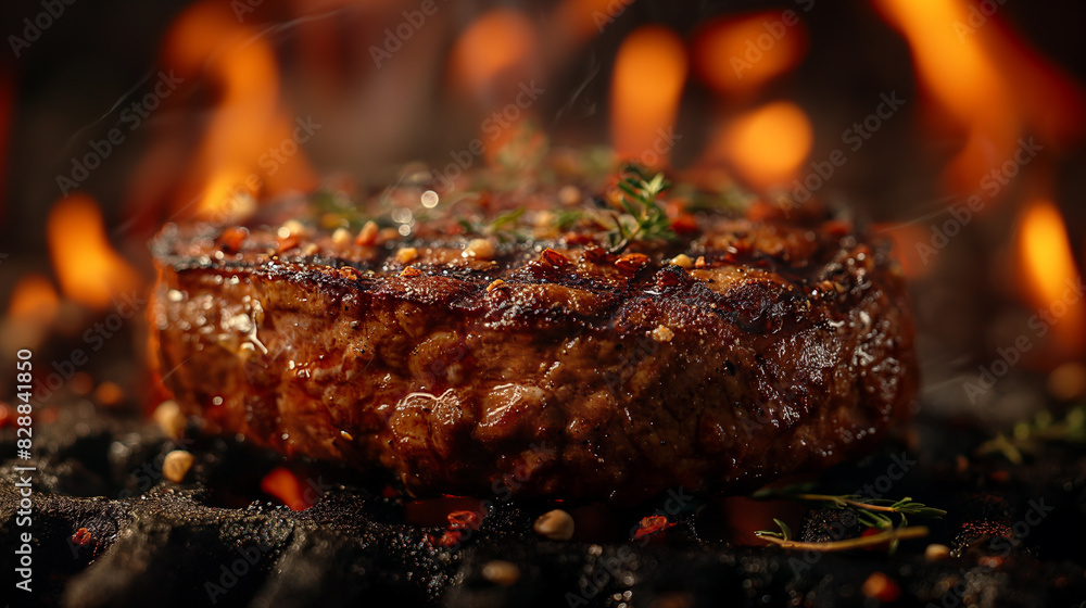 grilled meat on the grill