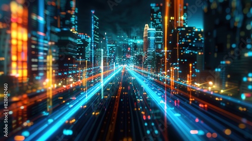 High-speed 5G network infrastructure providing seamless connectivity for smart cities and IoT devices.