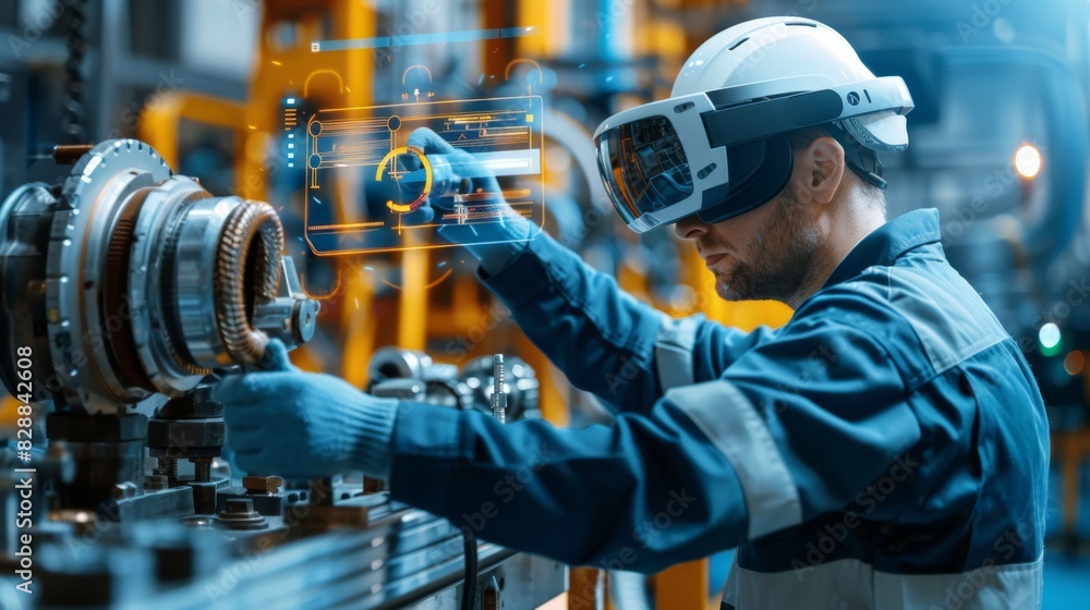 Engineer Using Augmented Reality for Equipment Maintenance in Factory Engineer Using Augmented Reality for Equipment Maintenance in Factory