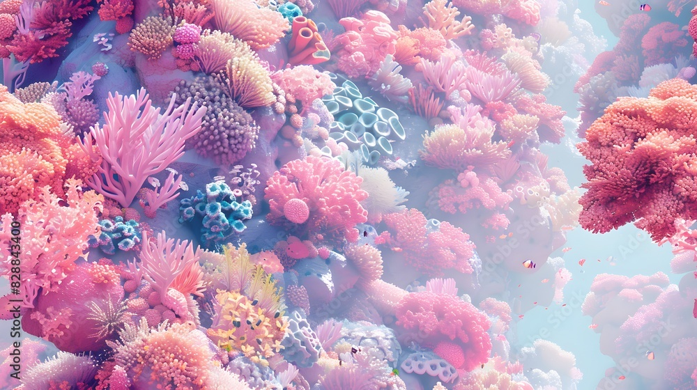 Naklejka premium Coral reef in the sea