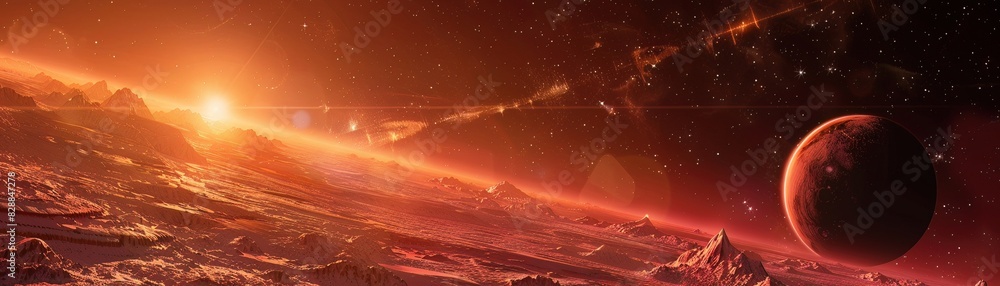 Obraz premium Astronomers discover a planet with signs of alien civilization, sparking widespread interest and continuous coverage in science news