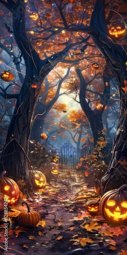 Halloween Pumpkin Forest