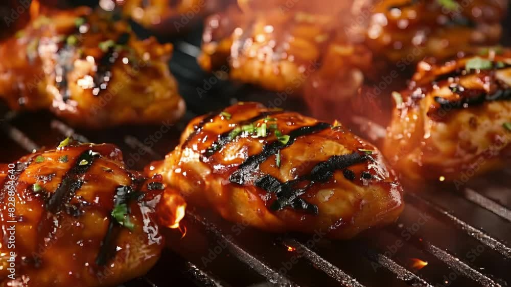 A group effort results in a delicious spread of BBQ chicken marinated in tangy tropical es and grilled to perfection. A group effort results in a delicious spread of BBQ chicken marinated in tangy tropical es and grilled to perfection.