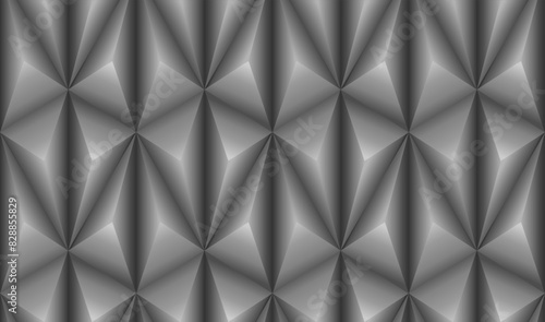 Triangle chrome 3D seamless pattern background vector