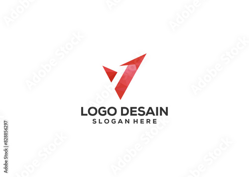 Initial Letter V logo technology logo with arrow sign Free Download Initial Letter V logo technology logo with arrow sign - GFXLoad
