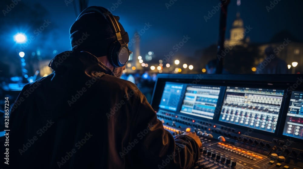 Capturing the energy. high-tech filming techniques at a vibrant live concert event Capturing the energy. high-tech filming techniques at a vibrant live concert event