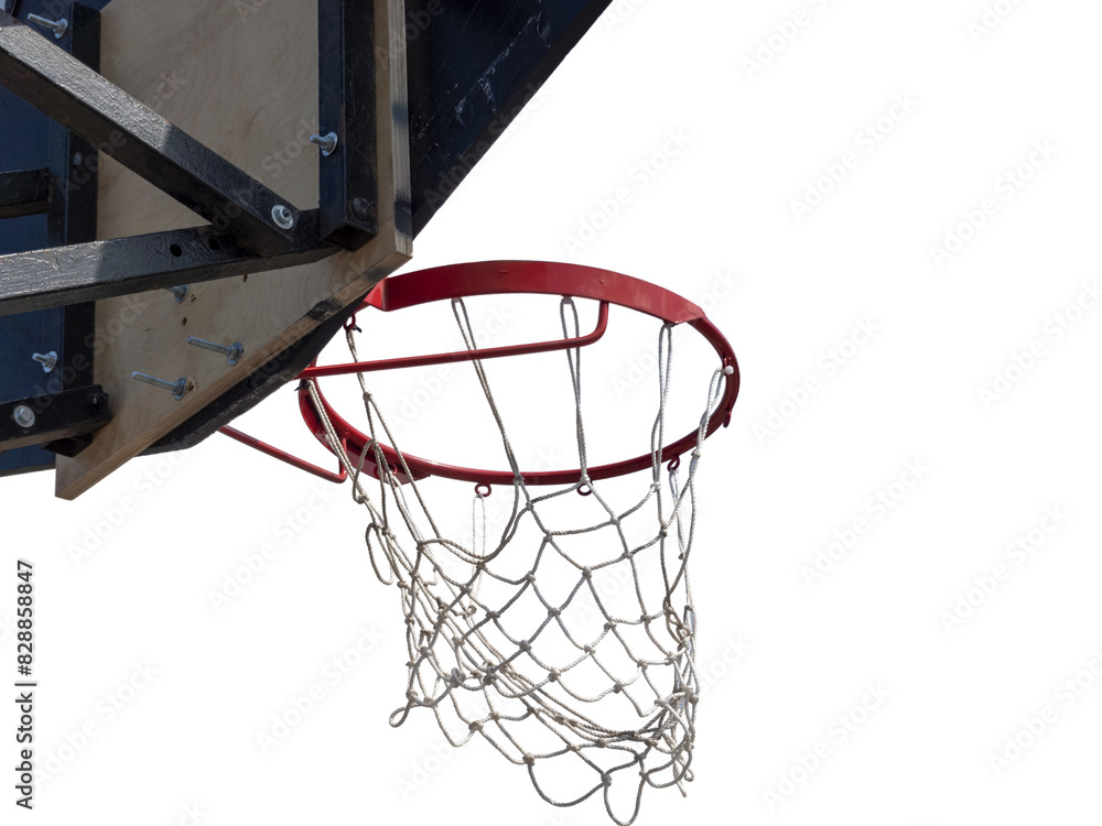 Red basketball hoop isolated on white background Red basketball hoop isolated on white background
