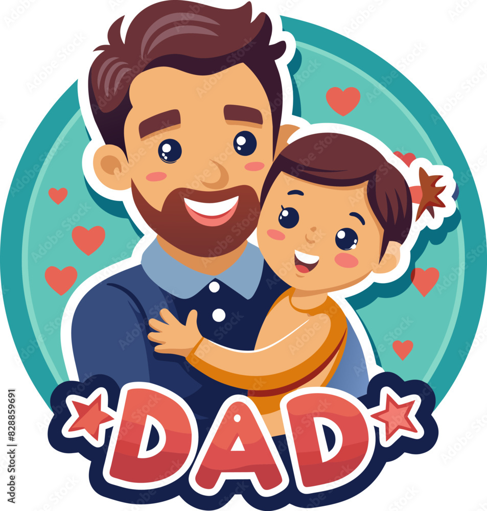 Father's Day badge design . Sticker, stamp, logo handmade. Father's Day badge design . Sticker, stamp, logo handmade.