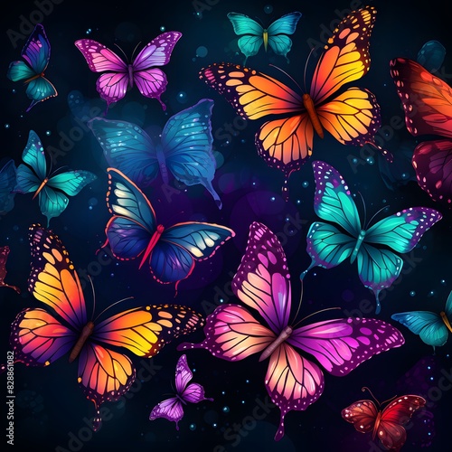 background with butterflies © ibrahim