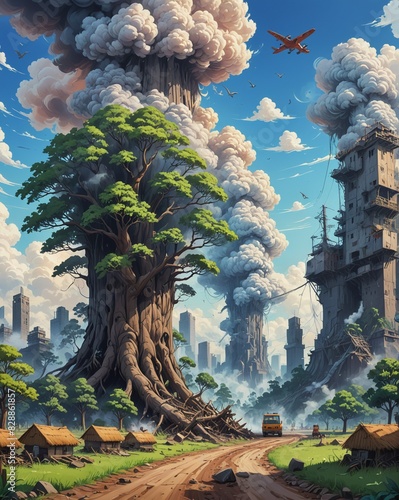 Military conflicts cause global warming.