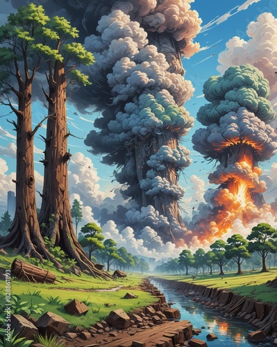 Military conflicts cause global warming.