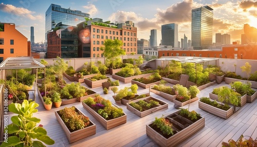 Rooftop Urban Vegetable Garden: Sustainable City Farming