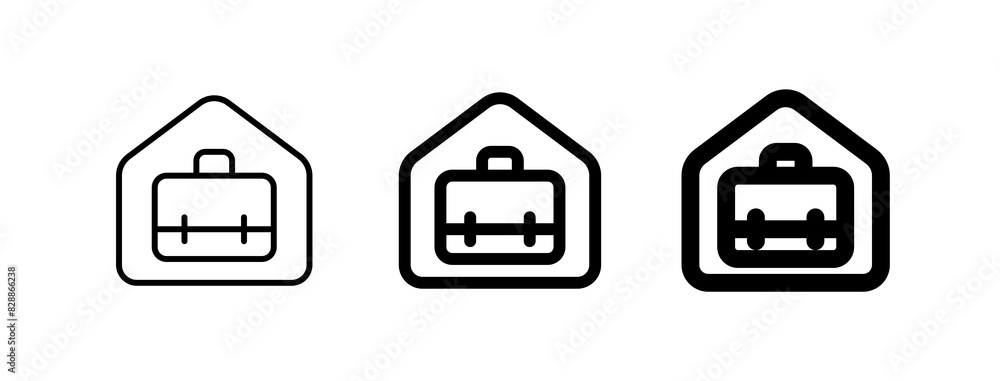 Editable remote work, briefcase, portfolio, experience vector icon. Job, profession, freelance. Part of a big icon set family. Perfect for web and app interfaces, presentations, infographics, etc Editable remote work, briefcase, portfolio, experience vector icon. Job, profession, freelance. Part of a big icon set family. Perfect for web and app interfaces, presentations, infographics, etc