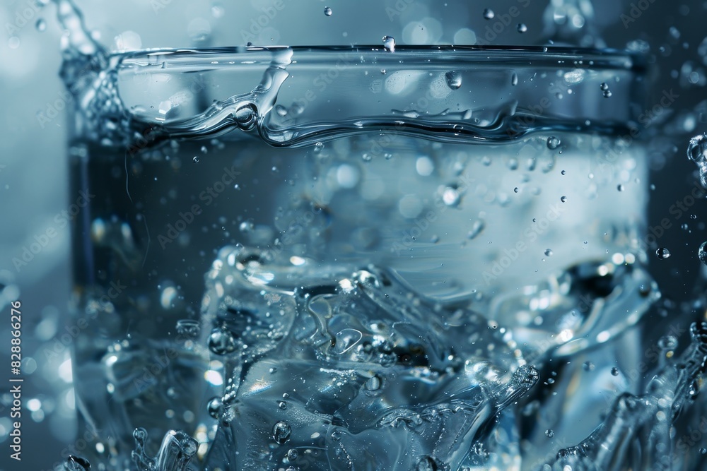 Close-up of a glass filled with refreshing clear water on a clean white background Close-up of a glass filled with refreshing clear water on a clean white background