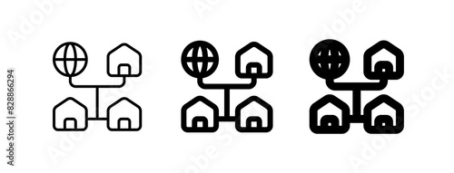 Editable local, home, network, LAN, connection vector icon. Remote work, job, profession, freelance. Part of a big icon set family. Perfect for web and app interfaces, presentations, infographics, etc