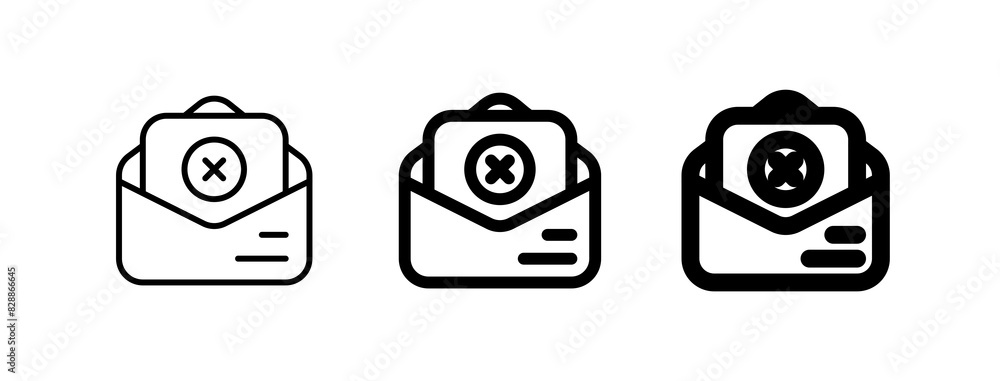 Editable rejected, denied, job application letter, applicant, job vacancy vector icon. Work, office. Part of a big icon set family. Perfect for web and app interfaces, presentations, infographics, etc Editable rejected, denied, job application letter, applicant, job vacancy vector icon. Work, office. Part of a big icon set family. Perfect for web and app interfaces, presentations, infographics, etc