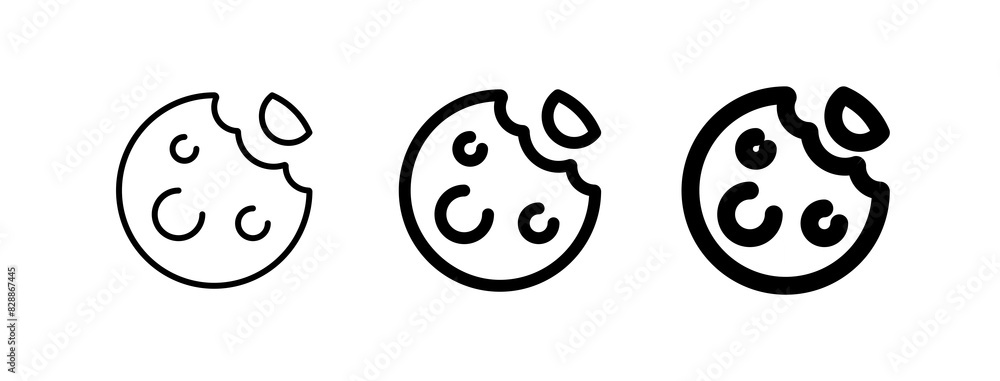 Editable choco chip cookie vector icon. Bakery, cooking, food. Part of a big icon set family. Perfect for web and app interfaces, presentations, infographics, etc Editable choco chip cookie vector icon. Bakery, cooking, food. Part of a big icon set family. Perfect for web and app interfaces, presentations, infographics, etc