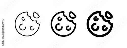 Editable choco chip cookie vector icon. Bakery, cooking, food. Part of a big icon set family. Perfect for web and app interfaces, presentations, infographics, etc