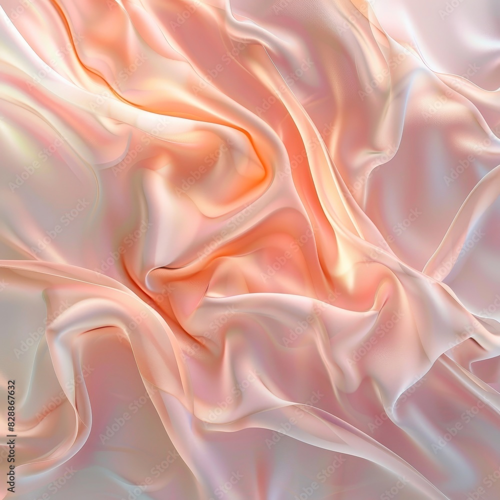 Obraz premium A photorealistic abstract texture with a gentle glow in pastel pink and coral tones