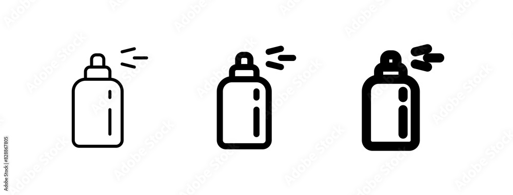 Editable spray perfume vector icon. Barbershop, lifestyle, grooming. Part of a big icon set family. Perfect for web and app interfaces, presentations, infographics, etc Editable spray perfume vector icon. Barbershop, lifestyle, grooming. Part of a big icon set family. Perfect for web and app interfaces, presentations, infographics, etc