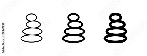 Editable stone balancing, zen, stack vector icon. Wellness, spa, relaxation. Part of a big icon set family. Perfect for web and app interfaces, presentations, infographics, etc