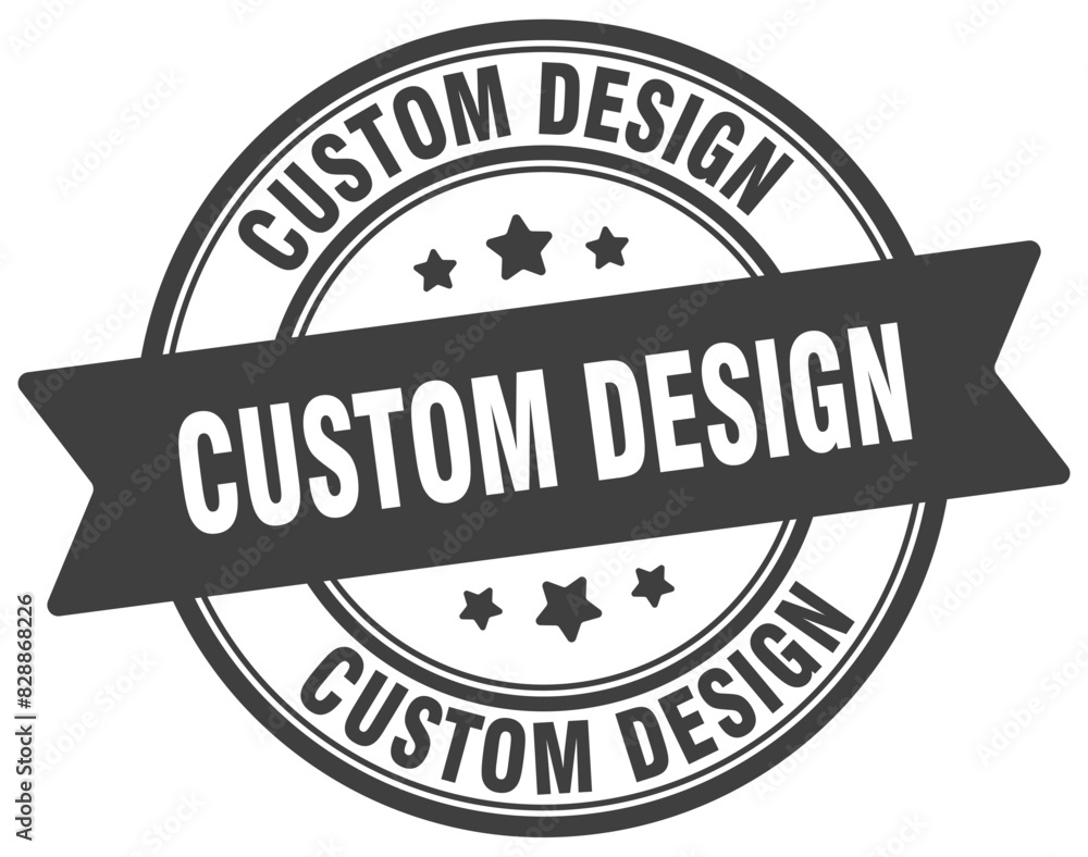 custom design stamp. custom design label on transparent background. round sign