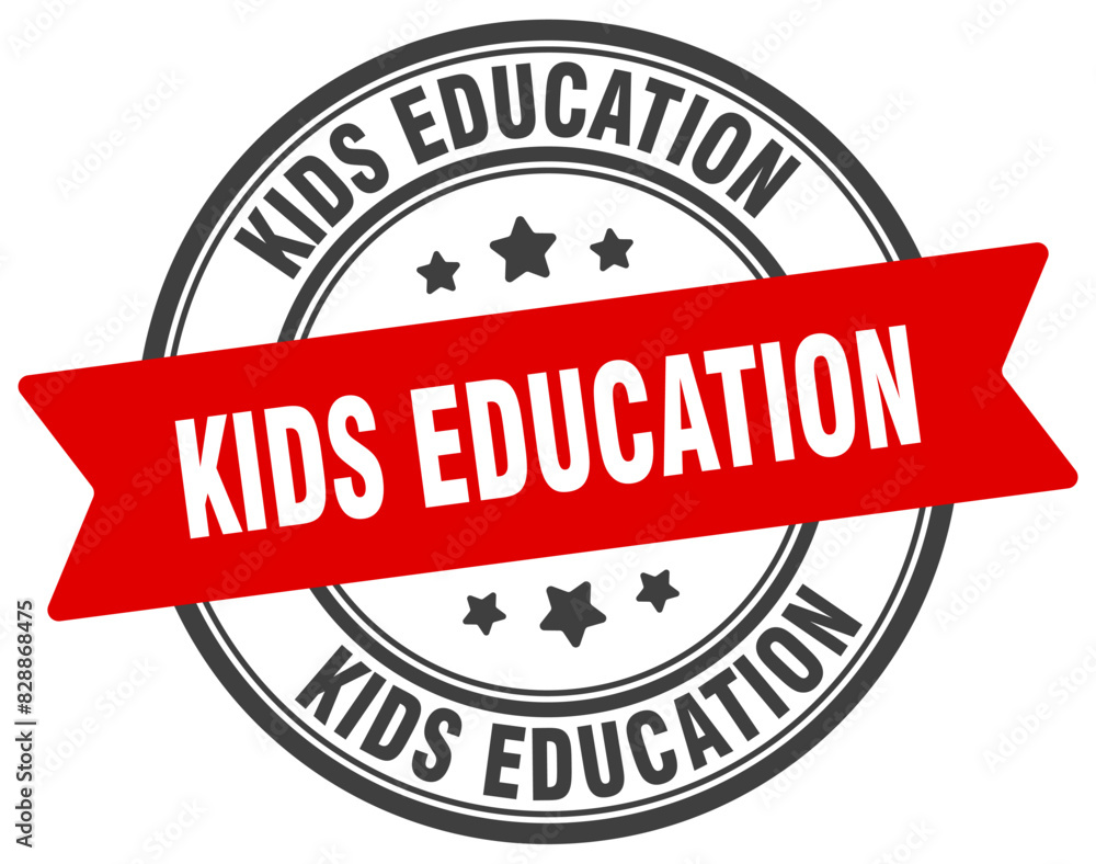 kids education stamp. kids education label on transparent background. round sign kids education stamp. kids education label on transparent background. round sign