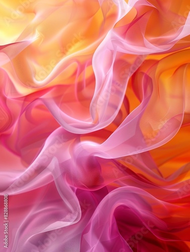 Wallpaper Mural Glowing Pink and Orange Abstract Texture - Photorealistic Background with Vibrant Colors and Luminous Effect Torontodigital.ca