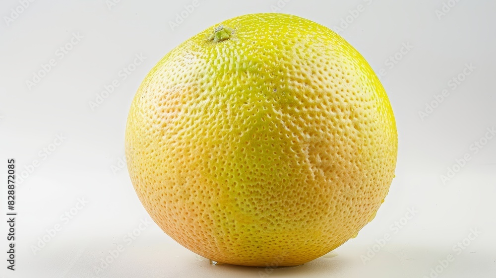 Golden Pomelo Fruit on White Background Generative AI Golden Pomelo Fruit on White Background Generative AI