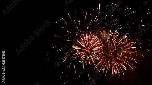 Wallpaper Mural Brightly colorful fireworks in the night sky. Wonderful celebration fireworks Torontodigital.ca