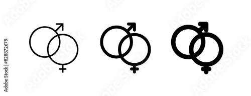 Editable sex symbols vector icon. Wedding, valentine, love, celebration. Part of a big icon set family. Perfect for web and app interfaces, presentations, infographics, etc