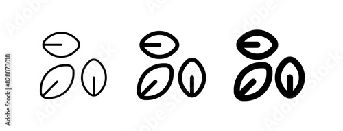 Editable plant seeds, leaves vector icon. Gardening, landscaping, horticulture. Part of a big icon set family. Perfect for web and app interfaces, presentations, infographics, etc