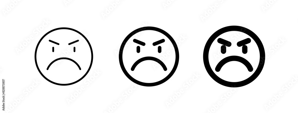 Editable upset, angry, mad expression emoticon vector icon. Part of a big icon set family. Part of a big icon set family. Perfect for web and app interfaces, presentations, infographics, etc Editable upset, angry, mad expression emoticon vector icon. Part of a big icon set family. Part of a big icon set family. Perfect for web and app interfaces, presentations, infographics, etc