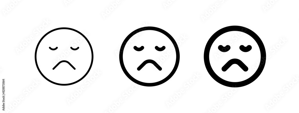 Editable frown, sad expression emoticon vector icon. Part of a big icon set family. Part of a big icon set family. Perfect for web and app interfaces, presentations, infographics, etc Editable frown, sad expression emoticon vector icon. Part of a big icon set family. Part of a big icon set family. Perfect for web and app interfaces, presentations, infographics, etc
