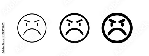 Editable upset, angry, mad expression emoticon vector icon. Part of a big icon set family. Part of a big icon set family. Perfect for web and app interfaces, presentations, infographics, etc