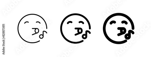 Editable whistle expression emoticon vector icon. Part of a big icon set family. Part of a big icon set family. Perfect for web and app interfaces, presentations, infographics, etc