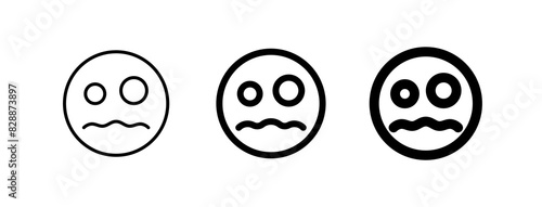 Editable scared face expression emoticon vector icon. Part of a big icon set family. Part of a big icon set family. Perfect for web and app interfaces, presentations, infographics, etc